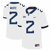 West Virginia Mountaineers 2 Ka'Raun White White College Football Jersey Dzhi,baseball caps,new era cap wholesale,wholesale hats